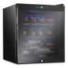 12 Bottle Compressor Wine Cooler Refrigerator W/Lock | Large Freestanding Wine Cellar For Red, White, Champagne Or Sparkling Wine | 41f-64f Digital Temperature Control Fridge Glass Door Black