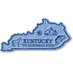 Kentucky Small State Magnet By Classic Magnets, 2.9" X 1.4", Collectible Souvenirs Made In The USA