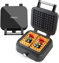 Aluminum Waffle Maker, 1500W Belgian Waffle Maker With Adjustable Temperature Control, Non-Stick Mini Waffle Easy Clean Up Waflera Electrica With Cool Touch Handle(Black) 13 Aluminum Waffle Maker, 1500W Belgian Waffle Maker With Adjustable Temperature Control, Non-Stick Mini Waffle Easy Clean Up Waflera Electrica With Cool Touch Handle(Black) -KitchenAid Shop 41MkqHEJlzL. AC