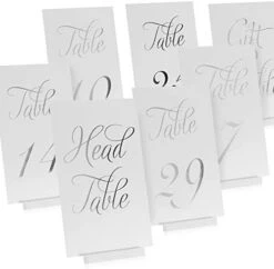 Gorgeous Wedding Table Numbers - Elegant Double Sided Gold Foil Lettering With Head Table Card - 4 X 6 Inches And Numbered 1-30 - Perfect For Weddings And Events -KitchenAid Shop 41Mn1BW0QyL. AC