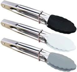 Mini Tongs With Silicone Tips 7-Inch Small Serving Tongs, Set Of 3 (Black White Gray) 21 Mini Tongs With Silicone Tips 7-Inch Small Serving Tongs, Set Of 3 (Black White Gray) -KitchenAid Shop 41MoTa8D3jL. AC
