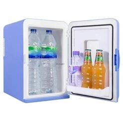 TONPOP Mini Fridge, Compact Refrigerator With 15-Liter Large Capacity, Single Door Fridge Freezer For Cars Road Trips Homes Offices