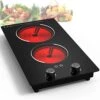Lectric Cooktop,110V 2100W Electric Stove Top With Knob Control, 10 Power Levels, Kids Lock & Timer, Hot Surface Indicator, Overheat Protection,12 Inch Built-in Radiant Double Induction Cooktop -KitchenAid Shop 41MzIPE2hwL