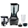 Ninja BL770AMZ Mega Kitchen System, 72 Oz. Pitcher, 8-Cup Food Processor, 16 Oz. Single Serve Cup, 1500-Watt, Black -KitchenAid Shop 41NAhNnfrHL