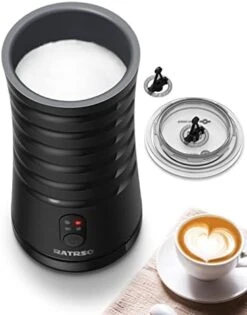 Milk Frother, Electric Milk Steamer Soft Foam Maker With Two Whisks For Frothing And Heating Milk, 4 IN 1 Multifunction For Hot & Cold Froth, Automatic Off & Easy Cleaning,Silent Operation -KitchenAid Shop 41NAn6evLaL. AC