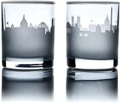 Skyline Etched Philadelphia Whiskey Glasses Gift (Set Of 2) | Old Fashioned Tumbler – For Philadelphia Lovers -KitchenAid Shop 41NC88mF92L. AC