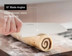 Santoku Knife - 7.5 Inch Japanese Style Kitchen Knife - High Carbon Stainless Steel Chopping Knife, Blue -KitchenAid Shop 41NJGrBSSvL