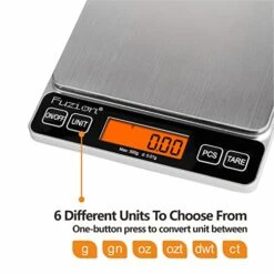 Digital Kitchen Scale 500g/0.01g Mini Food Scale Small Jewelry Scale Waterproof Digital Scale USB Powered Gram Scales LCD Display Stainless Steel For Ingredients Jewelry Coffe Food