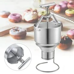 Donut Batter Dispenser, 5L Capacity Donut Dropper Hopper Donut Depositor Manual Donut Depositor 6 Adjustable Thicknesses Mini Donut Maker,Home Commercial Use DIY Cake Pastry Baking Tools -KitchenAid Shop 41NKN4qzGPL 1