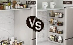 MILIJIA 4 Pack Storage Baskets With Strongly Magnet For Refrigerator, Metal Storage Bins, Spice Rack/Shelf For Kitchen And Pantry 14 MILIJIA 4 Pack Storage Baskets With Strongly Magnet For Refrigerator, Metal Storage Bins, Spice Rack/Shelf For Kitchen And Pantry -KitchenAid Shop 41NKPoEqWHL