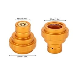 Asixxsix Soda Water Bubbler, Portable TR21-4 Male Thread CO2 Cylinder Quick Adapter, Durable Direct Soda Maker Valve Refill Accessories With 2 Washers For Duo, Terra, Art Soda Machines (Gold Orange) -KitchenAid Shop 41NMEl7i5QL