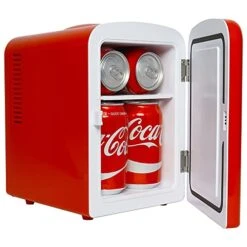 Coca-Cola Cola KWC4 KWC4B Polar Bear 4 Litres Mini Fridge, 4 Liters, Red/White
