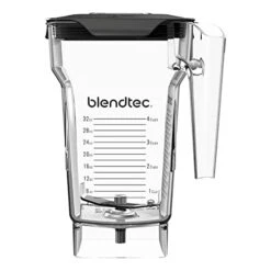 75 Oz FourSide Jar - Four-Sided Blender Jar Compatible With Most Blendtec Blenders - 32 Oz Blending Capacity - Clear