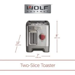 Olf Gourmet 2-Slice Extra-Wide Slot Toaster With Shade Selector, Bagel And Defrost Settings, Red Knob, Stainless Steel (WGTR152S) -KitchenAid Shop 41NRATRvLEL