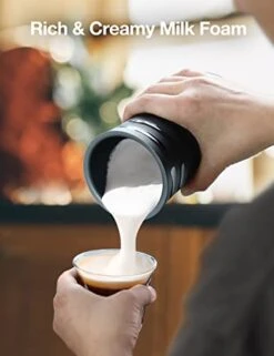 Milk Frother, Electric Milk Steamer Soft Foam Maker With Two Whisks For Frothing And Heating Milk, 4 IN 1 Multifunction For Hot & Cold Froth, Automatic Off & Easy Cleaning,Silent Operation -KitchenAid Shop 41NSMF4GbBL