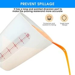 Silicone Measuring Cups Flexible Measure Cups For Epoxy Resin Butter, Chocolate Mixing Plaster Stir Squeeze Pour Baking Cup BPA Free 500 ML + 250 ML (2 PCS) -KitchenAid Shop 41NTBNty7cL