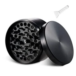 2.5 Inch Grinder With Magnetic Cover, Herb Grinder, Black