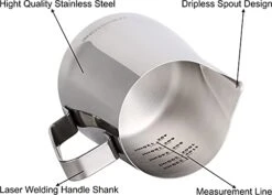 12 Oz Espresso Steaming Pitcher, Espresso Milk Frothing Pitcher 12 Oz, Coffee Milk Frothing Cup, Coffee Steaming Pitcher 12 Oz/350 Ml -KitchenAid Shop 41Nqh0l1MfS