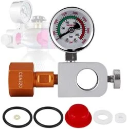 CO2 Direct Adapter With 2000psi Pressure Gauge, Thread Set Replacement Accessories For Soda Machine Tank, CO2 Refill Connector Adapter Accessories, Adapter Refills Connector Kit CGA320 To TR21-4 (B) 14 CO2 Direct Adapter With 2000psi Pressure Gauge, Thread Set Replacement Accessories For Soda Machine Tank, CO2 Refill Connector Adapter Accessories, Adapter Refills Connector Kit CGA320 To TR21-4 (B) -KitchenAid Shop 41NtZWv8CDL. AC