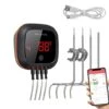 Bluetooth Grill BBQ Meat Thermometer With 4 Probes Digital Wireless Grill Thermometer, Timer, Alarm,150 Ft Barbecue Cooking Kitchen Food Meat Thermometer For Smoker, Oven, Drum -KitchenAid Shop 41O7BsRDuOL