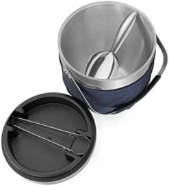 Fortune Candy Insulated Ice Bucket, Double Walled Stainless Steel Ice Bucket With Ice Tongs, Scoop, Lid, And Exclusive Handmade Nylon Holder, 2.8 L (Black) -KitchenAid Shop 41OBPN8q59L. AC