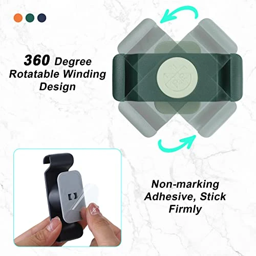 18 Pcs Cord Organizer For Kitchen Appliances, Rotatable Cord Holder Appliance Cord Organizer Stick On Cord Keeper Rubber Cord Wrapper For Appliances Power Cords, Air Fryers Toasters Cables And Wires 6 18 Pcs Cord Organizer For Kitchen Appliances, Rotatable Cord Holder Appliance Cord Organizer Stick On Cord Keeper Rubber Cord Wrapper For Appliances Power Cords, Air Fryers Toasters Cables And Wires - Image 4