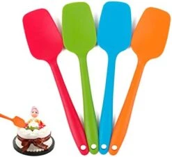 4-Piece Silicone Spatula 11inch Large Rubber Heat-Resistant Baking Spatulas Baking Mixing Tool Non-Stick Flexible Seamless Spatulas With Stainless Steel Core -KitchenAid Shop 41OJ8fP7nfL. AC