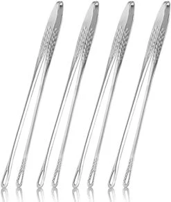 4 Pack 18/10(304) Stainless Steel Grill Tongs Korean Japanese Barbecue Tongs Kitchen Food Tongs Tweezers Cooking Clamp (9.5inch) -KitchenAid Shop 41OMDnq3gJL. AC