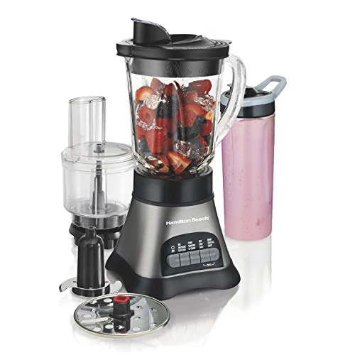 Hamilton Beach Der And Food Processor Combo, Grey & Black (58163) & 40864 Electric Tea Kettle, Water Boiler & Heater, Cordless, 1.7 L, Clear Glass 4 Hamilton Beach Der And Food Processor Combo, Grey & Black (58163) & 40864 Electric Tea Kettle, Water Boiler & Heater, Cordless, 1.7 L, Clear Glass - Image 2