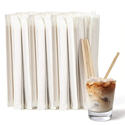 1000 Pcs Coffee Stirrers 5.5 Inch Wood Coffee Stir Sticks Individually Wrapped Wooden Stir Sticks Disposable Wood Stir Sticks Eco-Friendly Wood Coffee Stir Sticks For Coffee, Cocktail (1000 PCS) 3 1000 Pcs Coffee Stirrers 5.5 Inch Wood Coffee Stir Sticks Individually Wrapped Wooden Stir Sticks Disposable Wood Stir Sticks Eco-Friendly Wood Coffee Stir Sticks For Coffee, Cocktail (1000 PCS)