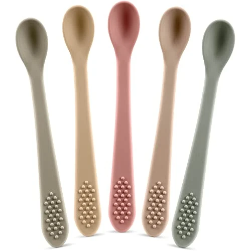 Best First Stage Baby Infant Spoons, 5-Pack, Soft Silicone Baby Spoons Training Spoon Gift Set For Infant 12 Best First Stage Baby Infant Spoons, 5-Pack, Soft Silicone Baby Spoons Training Spoon Gift Set For Infant - Image 10