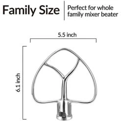 CHNLML Stainless Steel Flat Beater For Kitchen Aid 4.5 Qt - 5 Qt Tilt-Stand Mixer Attachments For Kitchen Baking Accessory, Silver, (A239) -KitchenAid Shop 41OYUtiR2OL