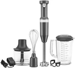 KitchenAid Cordless Variable Speed Hand Blender With Chopper And Whisk Attachment - KHBBV83 -KitchenAid Shop 41Oapg p4L. AC