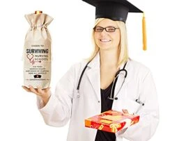 Nurse Wine Bag, Nurse Graduation Gift With Drawstring Cotton Burlap Wine Bottle Gift Bags 1 Piece -KitchenAid Shop 41OcnQrk9SS