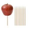 Wooden Candy Apple Skewer Sticks, 6mm 5.25inch Natural Bamboo Skewers BBQ Caramel Apple Sticks Cotton Candy Stick Rock Candy Stick Skewer Semi Pointed Lollipop Sticks Barbecue Corn Dog
