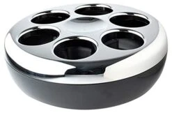 Helios Pure Bottle Cooler Black And Chrome, 30 X 30 X 10.9 Cm