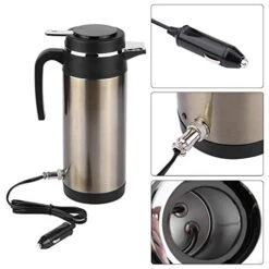 Car Electric Kettle, 1000ML 12V/24V Stainless Steel Car Electric In-car Kettle Travel Thermoses Heating Water Bottle Heating Cup(12V) -KitchenAid Shop 41OnqPQNEpL