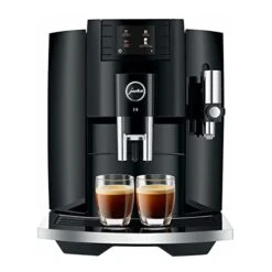 Jura E8 (NAA) 4th Gen Automatic Coffee Machine With WiFi Connect And Stainless Steel Coffee Canister With Spoon Bundle (3 Items)