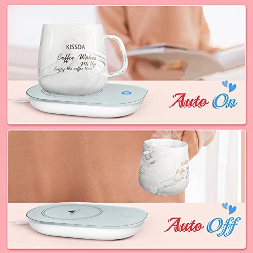 Coffee Mug Warmer, Candle Warmer Plate With Auto Shut Off, Coffee Warmer With Mug Set For Women, Smart Temperature Control With 55℃/131℉, Electric Heated Coffee Cup Warmer For Desk 5 Coffee Mug Warmer, Candle Warmer Plate With Auto Shut Off, Coffee Warmer With Mug Set For Women, Smart Temperature Control With 55℃/131℉, Electric Heated Coffee Cup Warmer For Desk - Image 3