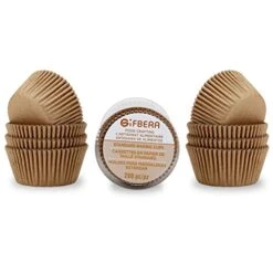 Fbera Natural Odorless Cupcake Liners Standard Greaseproof Paper Muffin Baking Cups 200-Count, Natural Color -KitchenAid Shop 41OtyxLYPLL