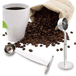 2 In 1 Stainless Steel Coffee Scoop Tamping Dual-Purpose Coffee Spoon Multi Function Spoon Holder Coffee Tools For Measuring And Tamping -KitchenAid Shop 41OvIiLEMGL