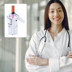 White Coat Ceremony Gifts,Wine Bottle Doctor Coat,Doctor Wine Bottle Cover,Nurse Wine Bottle Cover,Doctor Coat For Wine Bottle,Retirement Gift For Doctor Wine Cover,Medical Student Gifts,Doctor Gifts -KitchenAid Shop 41OwQnQUppL