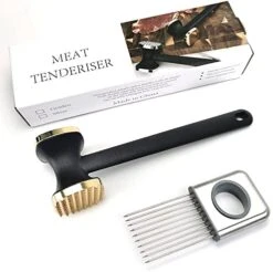 Kitchen Meat Tenderizer Sets - Heavy Duty Manual Hammer Mallet Tool And Meat Tenderizer Needle Tool,Meat Hammer Used For Steak, Chicken, Fish,Meat Pounder With Comfort Grip Handle 14 Kitchen Meat Tenderizer Sets - Heavy Duty Manual Hammer Mallet Tool And Meat Tenderizer Needle Tool,Meat Hammer Used For Steak, Chicken, Fish,Meat Pounder With Comfort Grip Handle -KitchenAid Shop 41P4 ACpWDL. AC