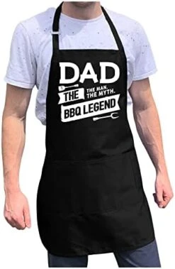ApronMen, Funny Aprons For Men 'The Man. The Myth.' - Adjustable Aprons With Pockets, One Size Fits All - Gifts For Dad -KitchenAid Shop 41P5E6yEuBL. AC