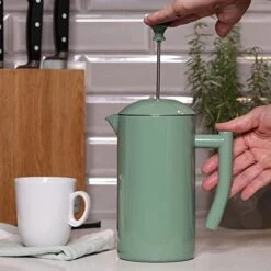 Double-Walled Stainless Steel French Press Coffee Maker, Dilly Bean Green, 34 Fl Oz. -KitchenAid Shop 41P8Y25BVxL