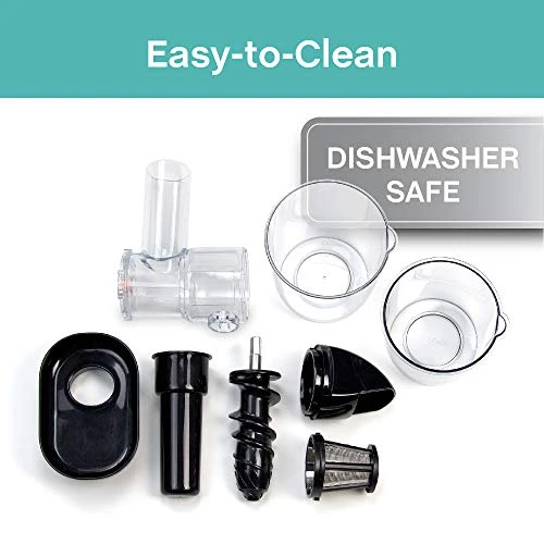Juicer Cold Press Masticating Extractor Machine Features Quiet Motor Anti-Clog Reverse Function Nutrient Preserving For Juicing Fruits Vegetables And All Greens, 150-Watts, White 4 Juicer Cold Press Masticating Extractor Machine Features Quiet Motor Anti-Clog Reverse Function Nutrient Preserving For Juicing Fruits Vegetables And All Greens, 150-Watts, White - Image 2