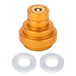 Asixxsix Soda Water Bubbler, Portable TR21-4 Male Thread CO2 Cylinder Quick Adapter, Durable Direct Soda Maker Valve Refill Accessories With 2 Washers For Duo, Terra, Art Soda Machines (Gold Orange) -KitchenAid Shop 41PPUvxXWOL