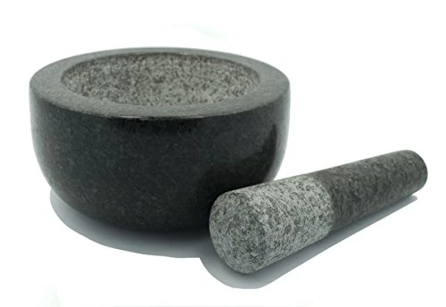 Large Black Granite Mortar & Pestle Natural Stone Grinder For Spices, Seasonings, Pastes, Pestos And Guacamole 3 Large Black Granite Mortar & Pestle Natural Stone Grinder For Spices, Seasonings, Pastes, Pestos And Guacamole