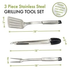 Cuisinart CGS-333 Professional Grill Tool Set (3-Piece),Black And Stainless Steel 11 Cuisinart CGS-333 Professional Grill Tool Set (3-Piece),Black And Stainless Steel -KitchenAid Shop 41PVbfe6f7L