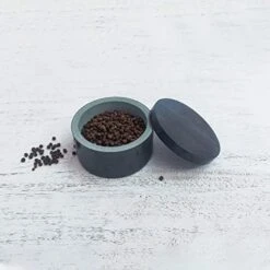 Unique Salt And Pepper Box Elegant Natural Stone Salt Box With Lid For Salt, Spice And Herbs Storage ( 3.5" X 2") -KitchenAid Shop 41PWp1v3fIL